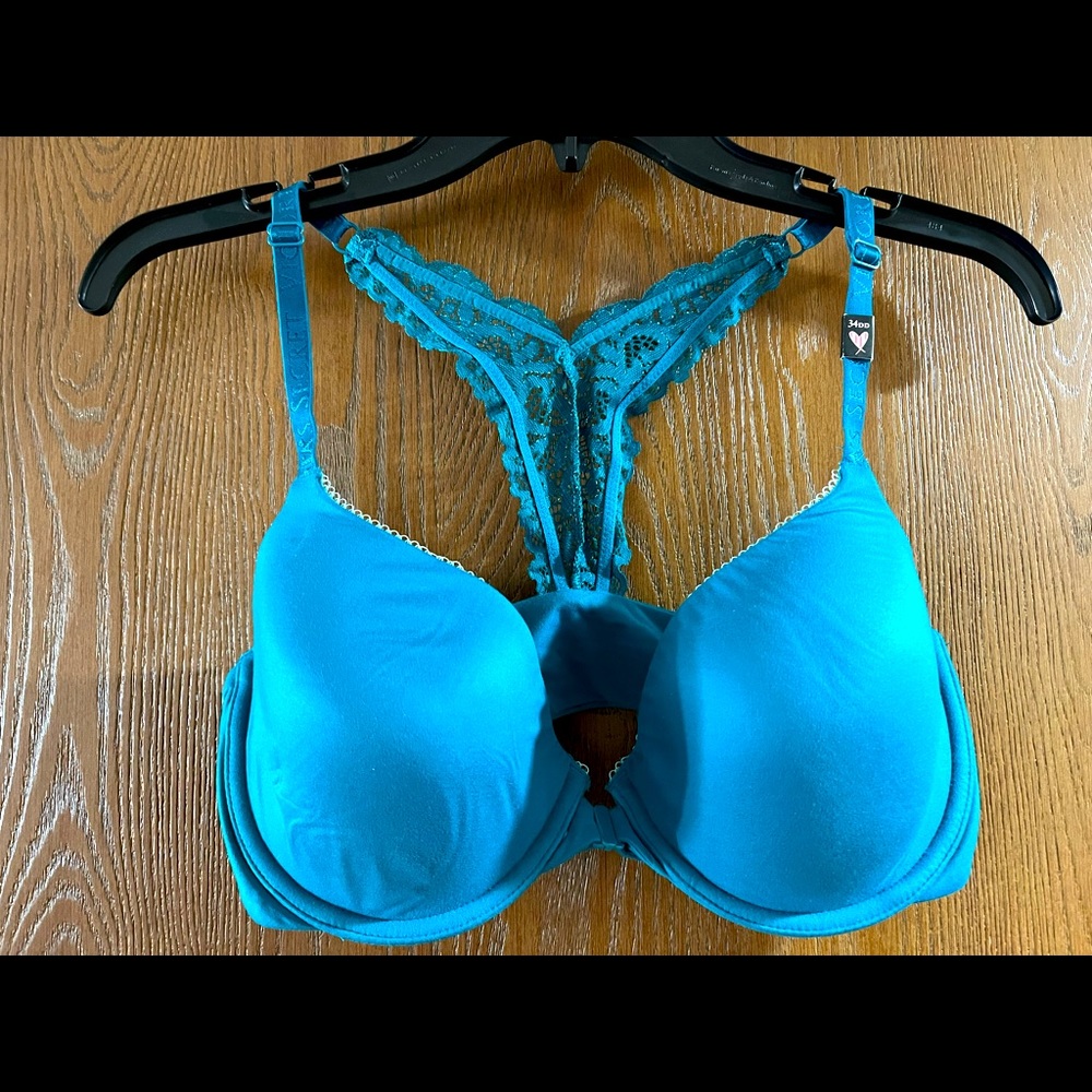 Body By Victoria Racerback Bra with front closure.